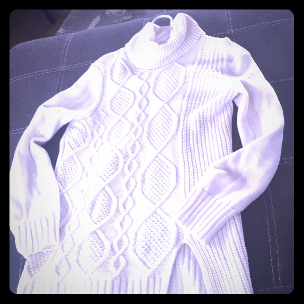 Long Cable Knit Sweater